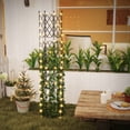 thumbnail image 4 of Patiojoy Garden Trellis Outdoor Plant Support Frame with Adjustable Shapes Ground Stakes Rustproof PE Coating Pipes, 4 of 10