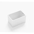 thumbnail image 3 of JERFIT 47 Inch Freestanding Acrylic Bathtub, Gloss White Rectangular Soaking Tub with Chrome Overflow Drain, CUPC Certified, 3 of 10