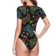 thumbnail image 4 of Naloa Play Game3 Women's Short-Sleeved Onesie, One-Piece Swimsuit for Parties, dates, clubs - Small, 4 of 9