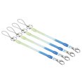 thumbnail image 1 of Unique Bargains Rétractable Ressort à Bobine Fermoir Porte-Clés avec Porte-Clés 205mm, 4 Pack Plastique Spirale Cordon Extensible, Bleu Vert, 1 of 5