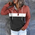 thumbnail image 5 of BLVB Button Collar Sweatshirts for Women Drawstring Hoodies Long Sleeve Casual Loose Fall Pullover with Pocket, 5 of 5