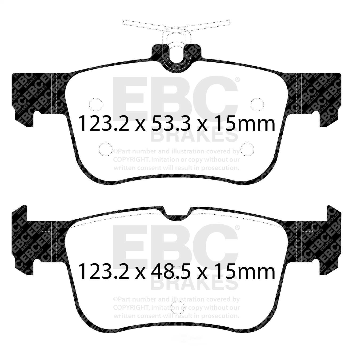 UD1833/ EBC OE Brake Pads Fits select: 2020-2023 FORD ESCAPE, 2015-2022 FORD EDGE