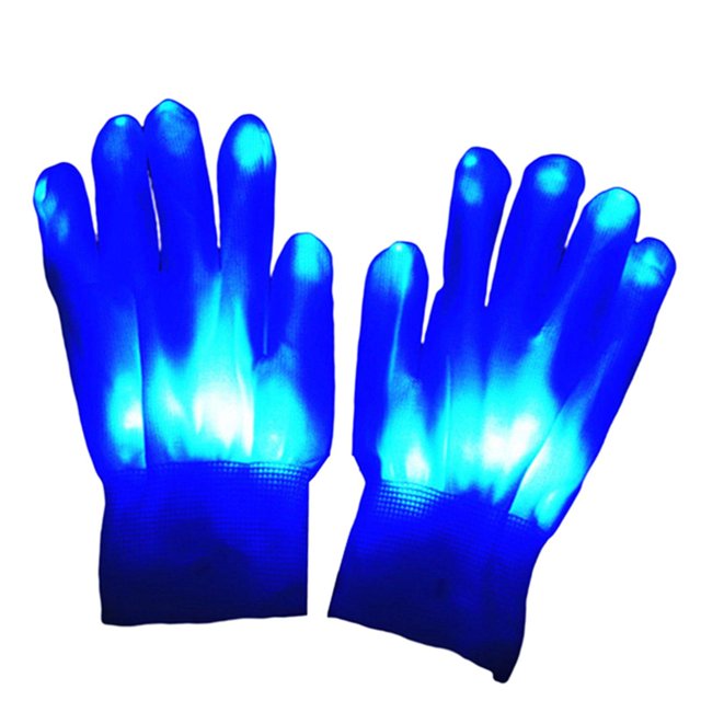 Guantes con luz LED con 8 colores Guantes intermitentes frescos para navideños - azul Sunnimix Guantes iluminados
