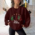 thumbnail image 2 of Womens Casual Christmas Tee Shirts Trendy Oversized Sweatshirts Long Pullover Sweaters Crewneck Sweatshirt Cropped Long Sleeve Trendy, 2 of 4