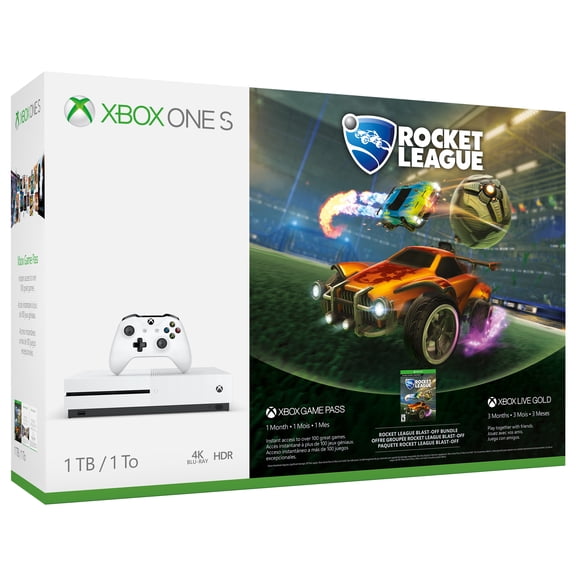 Microsoft Xbox One S 1TB Rocket League Bundle, White, 234-00370
