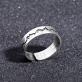 thumbnail image 2 of GOOHOCHY Anillo de dedo noctilucente Grieta elegante anillo creativo Moda de plata antigua Adornos de dedo anillo ajustable de apertura (azul-verde), 2 of 8