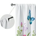 thumbnail image 3 of Innerwin Rideaux Protection UV Draperies Isolées Thermiquement Occultantes Imprimé Floral Rideau de Fenêtre Écoénergétique Imperméable Poche pour Tringle Panneau Moderne Bleu 210x230cm/82.68x90.55 Pouces LxH, 3 of 6