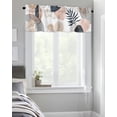 thumbnail image 4 of Kitchen Cafe Valance Curtain for Small Windows,Mid-Century Modern Minimalist Geometric Rod Pocket Valances Abstract Foliage Line Art Window Treatment Panel for Living Room/Bedroom/Bathroom,42x18in, 4 of 9