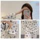 thumbnail image 5 of Conjunto de ropa de casa para mujer Conjunto de pijama de dos piezas con ribete de encaje con volantes y cuello cuadrado de algodón con estampado de flores lindo, 5 of 8