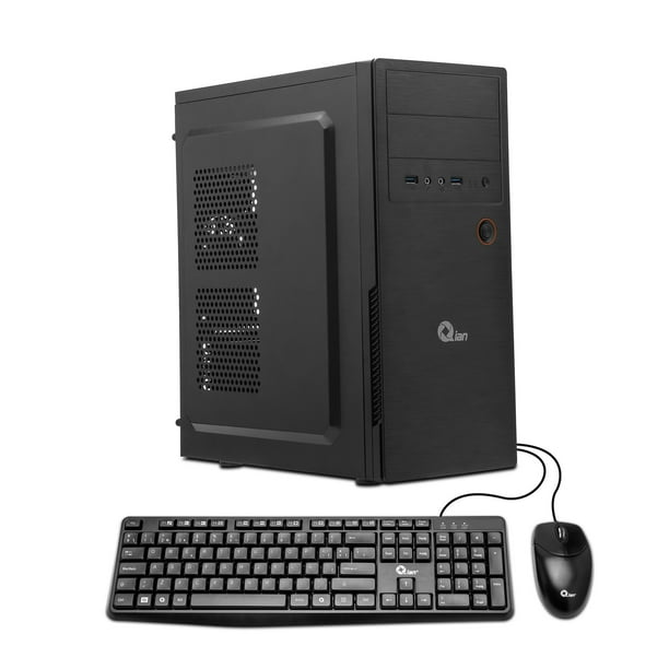 Computadora de escritorio Qian QPA-OPC-03B ATX Intel Core i3 10100, 16GB DDR4, 240GB SSD + 1TB HDD, Asus prime H510M-E, Fuente 500w, Teclado/mouse incluidos Windows 10 Pro trial