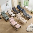 thumbnail image 5 of S-HOME European Style Patio Chair With Puffy Cushion And Foot Stool In Black Steel Frame For Living Room Spaces, Light Green, 5 of 12