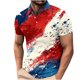 thumbnail image 1 of Camisas de Manga Corta de los Hombres Impresión Botón Casual Turndown Cuello Blusa para el Uso Diario Y Al Aire Libre, 1 of 5
