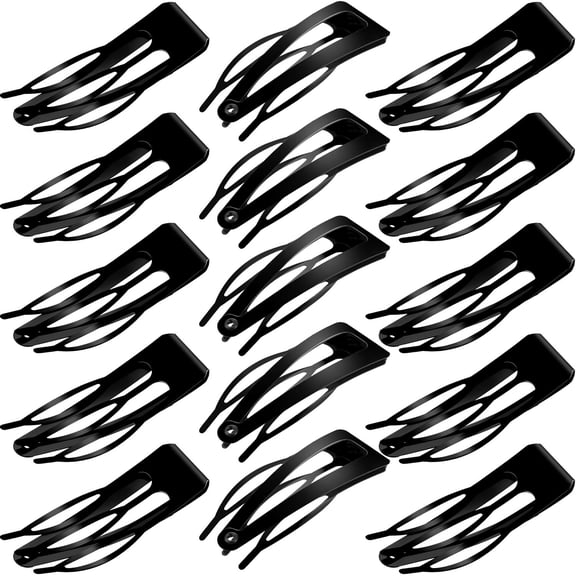 32 Pieces Hair Clips Set - 3 Prong Double Grip Metal Barrettes,Hair Comb Accessories for Women,Girls Hair Accessories (Black)