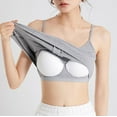 thumbnail image 4 of Moxiu Womens Camisole Tank Tops Built in Bra Cami Top Spaghetti Strap Camisole Shirts Solid Padded Undershirt 2025 Gray,XL, 4 of 7