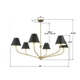 thumbnail image 2 of XAV-B9319-VG-MK Crystorama Lighting Xavier - 6 Light Chandelier-16.5 Inch Tall and 48 Inch Wide-Vibrant Gold/Matte Black Finish, 2 of 7