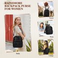 thumbnail image 5 of RAINSMORE Backpack Purse for Women PU Leather Backpack for Work Office Small Fashion Daypack for College Travel,Black, 5 of 8