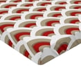 thumbnail image 2 of Ambesonne Seashell Fitted Sheet, Oriental Scallop Art, Queen Size, Orange Tan White, 2 of 3