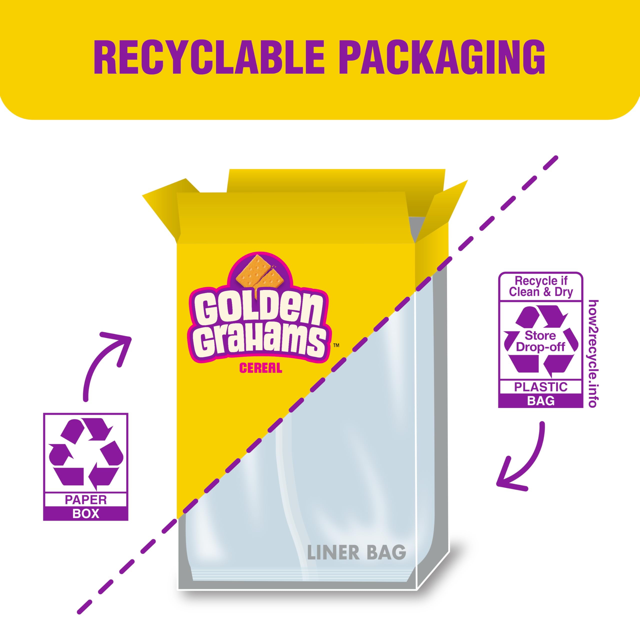 Golden Grahams Cereal with Whole Grain, 16.7 Oz (Pack of 32)