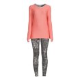 thumbnail image 6 of ClimateRight by Cuddl Duds Women's and Women's Plus Size Jersey Thermal Top and Leggings, 2-Piece Set, 6 of 6