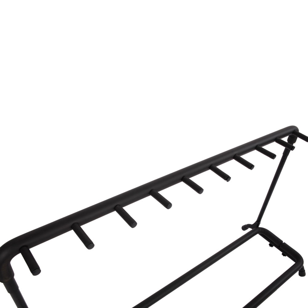 Black 9-Slot Guitar Holder Rack Stand, High-Grade Iron Sponge Guitar Storage Rack, Universal Guitar Stand for Home Guitar Shop Music Classroom