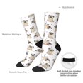 thumbnail image 4 of Logiee Pugs Print Adult Socks for Men & Women,Calf Socks, Ankle Socks,Boots Socks,Breathable Casual Sock,Unisex Crew Socks, 4 of 6