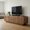 Walnut Brown, variant on Topcobe 58" TV Console with Modern Unique Spiral Wave Design with Storage Cabinet and 2 Drawers TV Stand, TV Console Table, Wood TV Stand for Living Room, Bedroom, Black