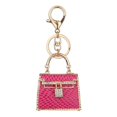 thumbnail image 1 of Llavero con diamantes de imitación, anillo con forma de elefante, llavero de aleación, decoración para bolso (rosa roja), 1 of 1