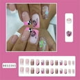 thumbnail image 2 of Fofosbeauty 24pcs Press on False Nails,Fake Nails for Gifts,Coffin Butterfly French Pink, 2 of 9