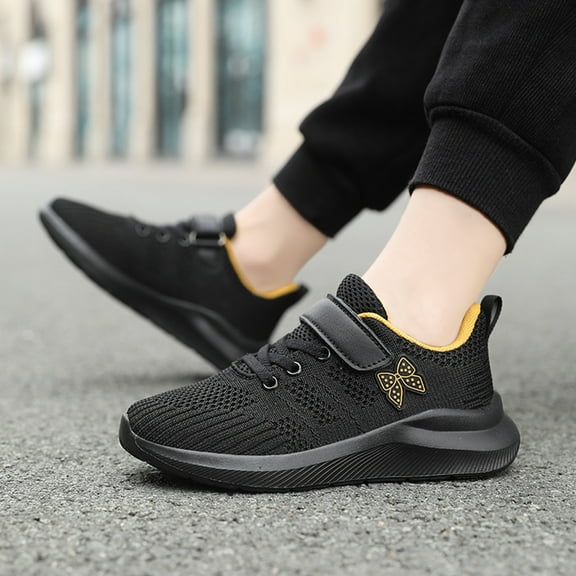 Mesh Boys Girls Shoes Running Walking Sports Sneakers for Toddler/Little Kid/Big Kid,Color Gold,Size 2