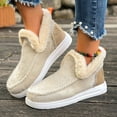 thumbnail image 3 of SACFOF Womens Winter Flat Fluffy Snow Boots,Warm Faux Fur Lining Anti-Slip Slip on Loafer Casual Outdoor Plush Short Booties, 3 of 6