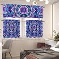 thumbnail image 2 of Mandala Kitchen Curtain and Valances Set for Windows Valance Curtain Panel Drape Treatment Short Valances Bathroom Decor Curtains 3 Piece Set, 2 of 6