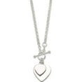 thumbnail image 2 of Sterling Silver Engraveable Double Heart Toggle Necklace Made In Thailand qg1441-18, 2 of 5