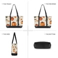 thumbnail image 6 of FORMRS Canvas Laptop Tote Bag for Women with 15.6" Computer Compartments Shoulder Handbag, Beige Fall Coffee, 6 of 7