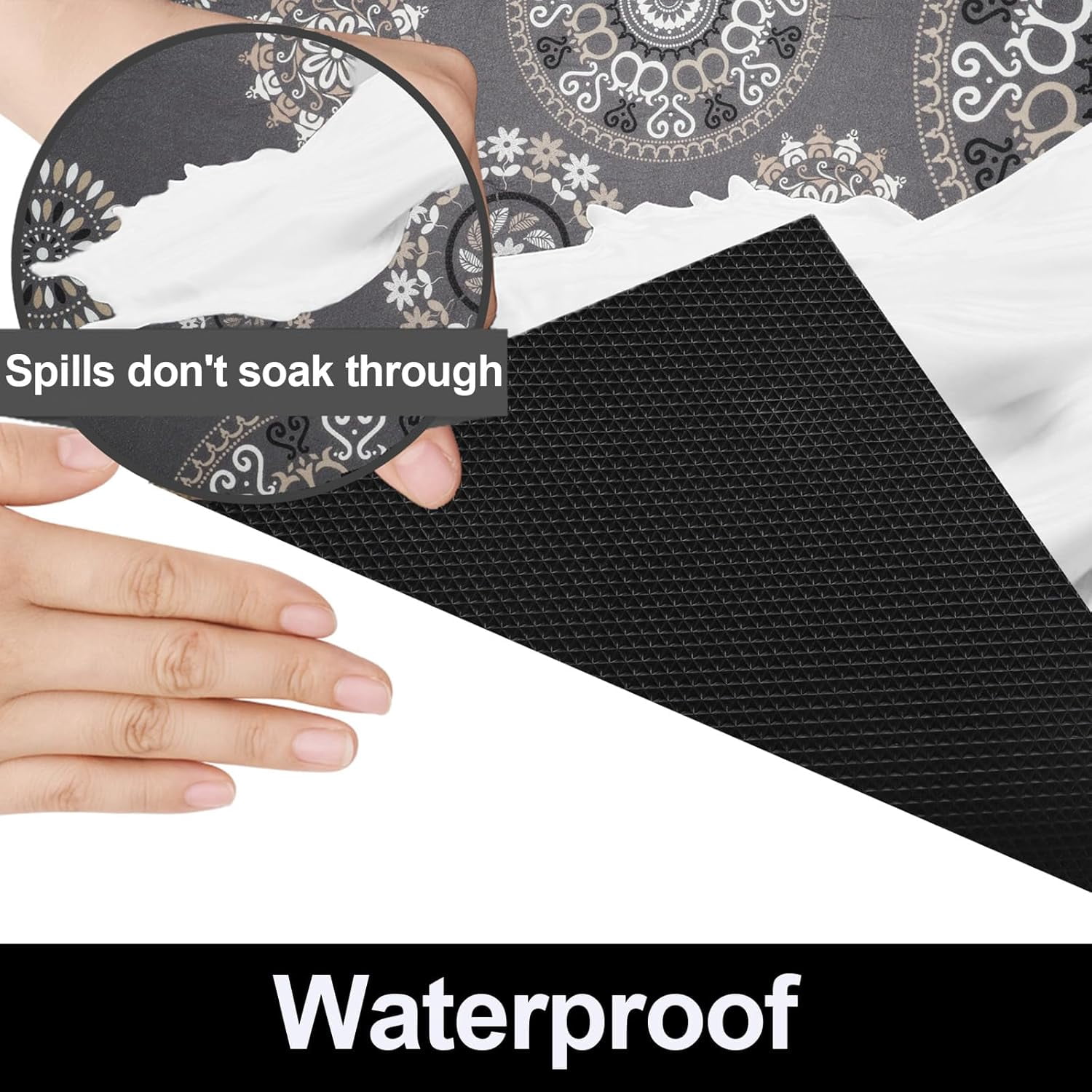 Waterproof Under Sink Mat Absorbent Quick Dry Liners Protect Cabinets Durable Shelf Liners Slip Resistant and Non-Adhesive 24X36 Multi