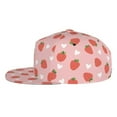 thumbnail image 3 of Fotbe Strawberry Flat Bill Visor Cap Classic Snapback Hat Polyester Foam Trucker Hat Trucker Cap Adjustable Baseball Cap, 3 of 9
