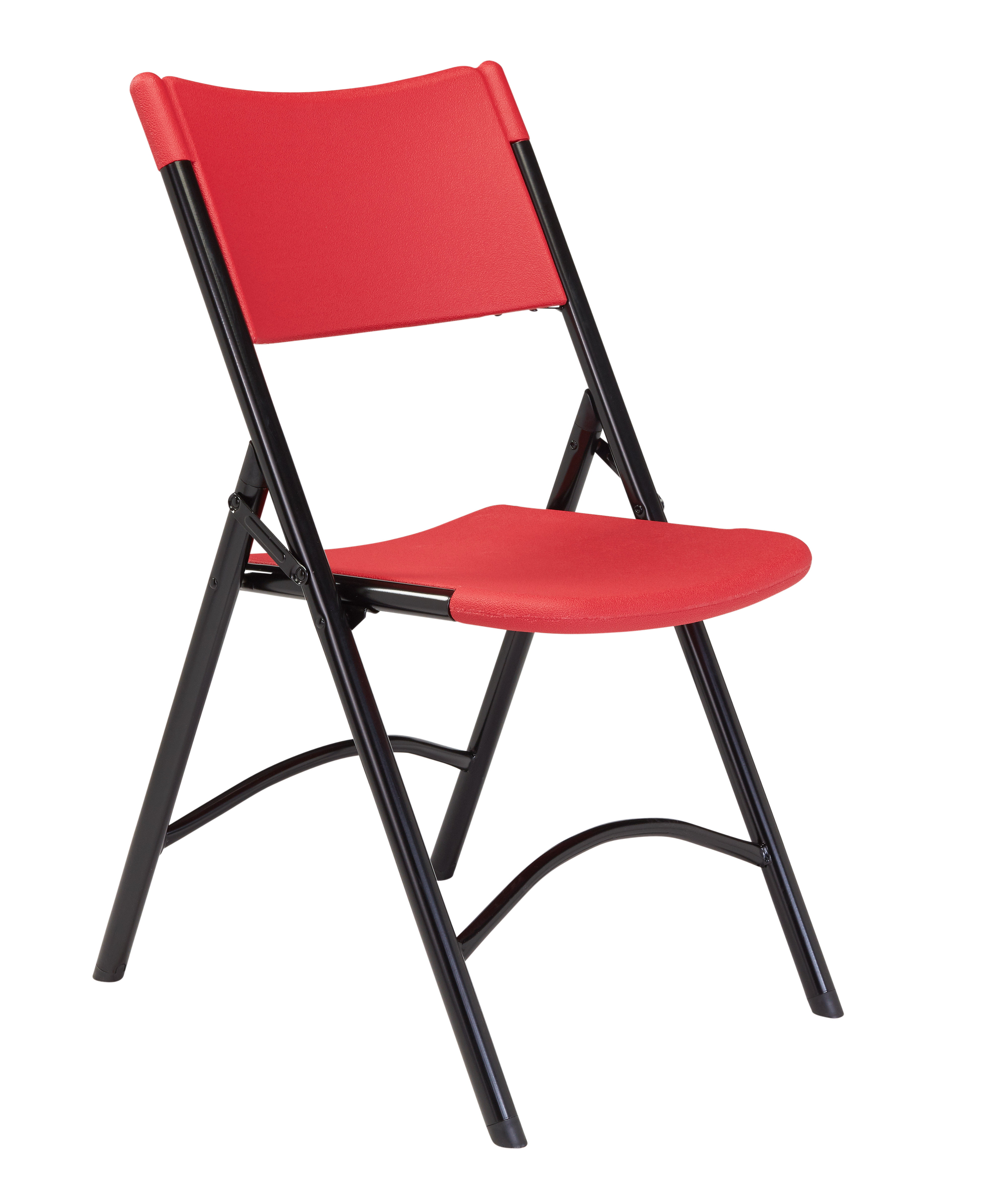 NPS® 600 Series Premium Resin-Plastic Folding Chair, Red (Pack of 4