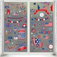thumbnail image 6 of Dengmore Patriotic Red White Blue Decals 104pcs DIY Sticker Bunting Glass Window Sticker, 6 of 9