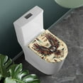 thumbnail image 2 of ZIATUBLES Toilet Bowl Lid Cover Breathable Soft Toilet Lid Dust Cover Stretchable Fabric Toilet Seat Lid Cover Fits Most Size Toilet Lids Fourth of July Decor Accessories, American Eagle, 2 of 6
