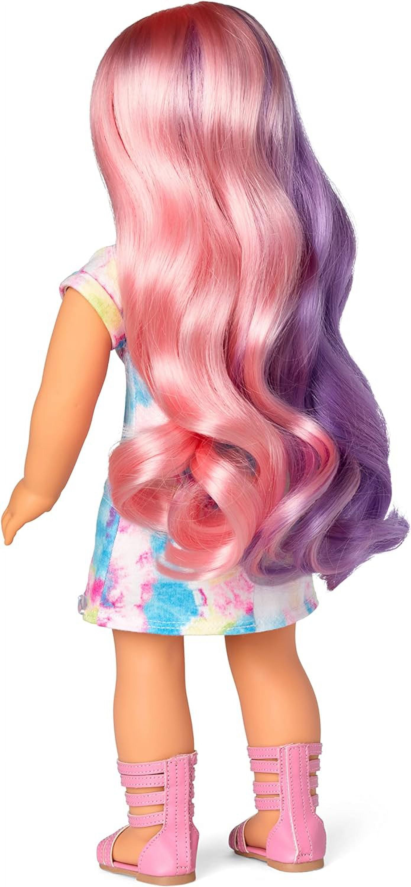 American Girl Doll #116 Pink Purple Hair Blue Eyes Light Skin Artsy Side Outfit Truly Me 18" DN116