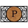 thumbnail image 1 of Calloway Mills 180031830P 18 x 30 in. Armada Circle Monogram Rectangular Doormat, Natural & Black - Letter P, 1 of 1