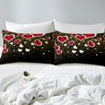 thumbnail image 4 of Red Love Heart Fitted&nbsp;Sheet Gold Sequin Print Sheets,Romantic Valentine's Day Bed&nbsp;Sheets Twin Anniversary Gifts for Him(No Top Sheet), 4 of 6