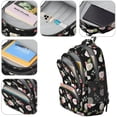 thumbnail image 4 of Pioneer Flower Floral Print Pattern Backpack for School, Cute School Bag with Adjustable Shoulder Straps and Padded Back, 16.9"x12.6"x5.9", 4 of 5