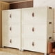 thumbnail image 2 of Caja de almacenamiento, armario de almacenamiento de doble puerta, armario de plástico plegable, caja de almacenamiento de ropa de estilo crema, armario para dormitorio de casa, 2 of 6