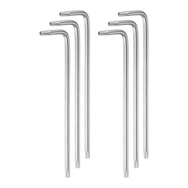 Unique Bargains Lot de 6 Clés Hexagonales Torx T27 en Acier à Haute Teneur en Carbone à Bras Extra Long Clé Hexagonale Torx