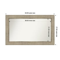 Amanti Art Custom Wall and Bathroom Mirror (27 x 44 in.), Trellis Silver Frame