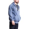 thumbnail image 4 of G-Style USA Men's Heavyweight Zip-Up Hoodie Sweatshirt HL13102 - Denim Blue - Large, 4 of 7