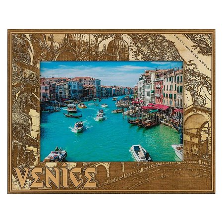 Venice Italy Laser Engraved Wood Picture Frame (5 x