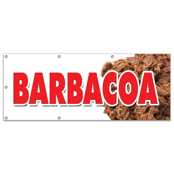 36"x96" BARBACOA BANNER SIGN caribbean mexico mexican pork beef goat barbecue