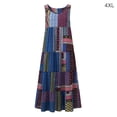 thumbnail image 2 of Sonducket Vestido de chaleco con cuello sin mangas suelto de algodón informal para mujer con estampado Irregular Vestidos azul 4XL Sonducket AP002073-15, 2 of 4