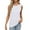P White, variant on Womens Side Split Tank Top Crew Neck Sleeveless Summer Basic Loose Fit T-Shirt Blouse Shell Vest Top Soft Wear XXL